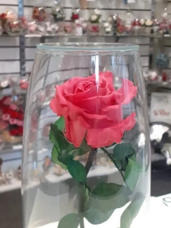 натуральная роза в стекле, вакуум*