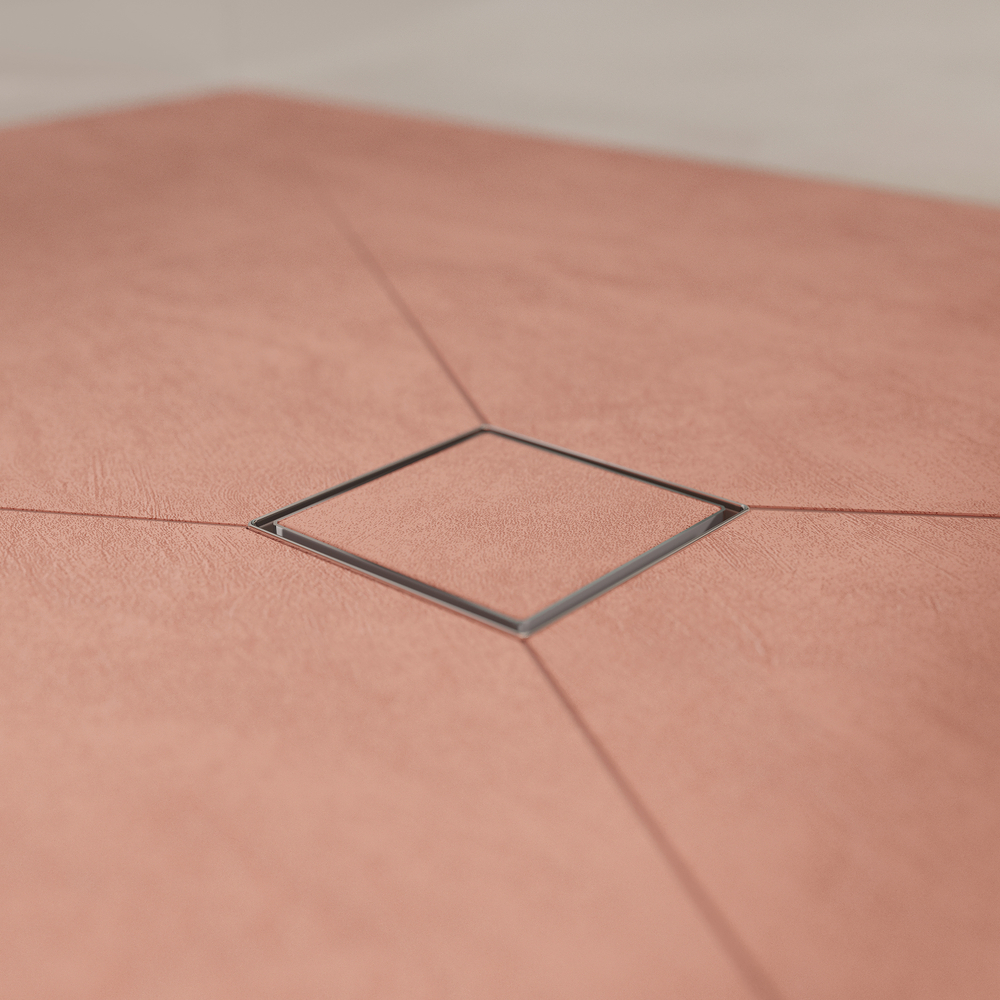 Душевой трап CK DRAIN 3001-0010 11x11, в пол, хром, с сифоном