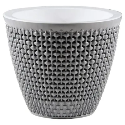 Кашпо для цветов пластиковое 1,6л d-16см «Версаль» Серый жемчуг