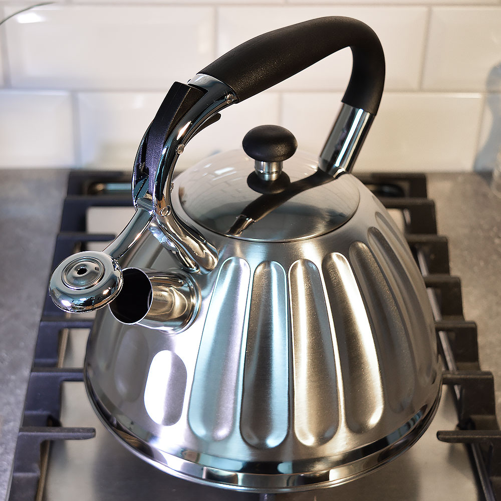 Чайник 3л нерж со свистком, сатинированный, ручка бакелитовая, индукция, "Daniks" GS-04611