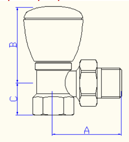 Клапан регулирующий Valtec 1/2" угловой ручной арт. VT.007.N.04 для радиаторов