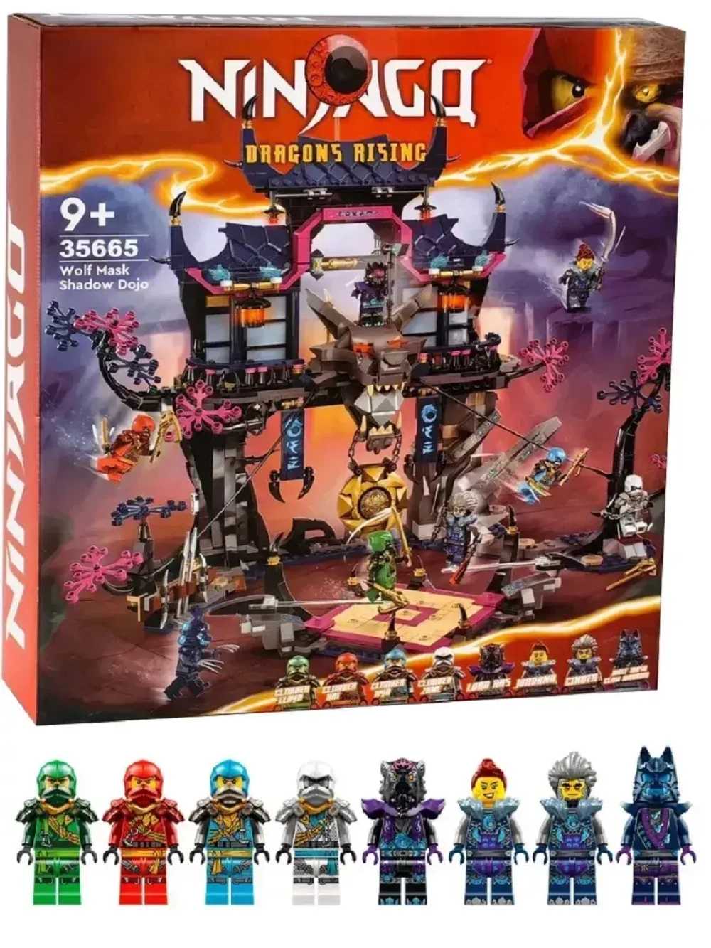 Конструктор Ниндзя Теневой додзе Маска Волка 1190 деталей