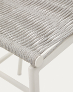 Садовый полубарный стул Culip из веревки и белого алюминия, 65 см