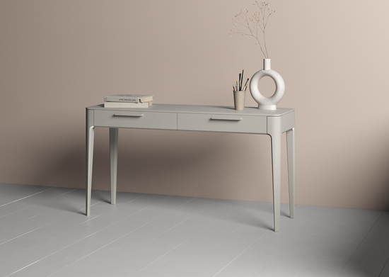 Консоль Type oak 2 ящика ширина 140 см (серо-бежевый)