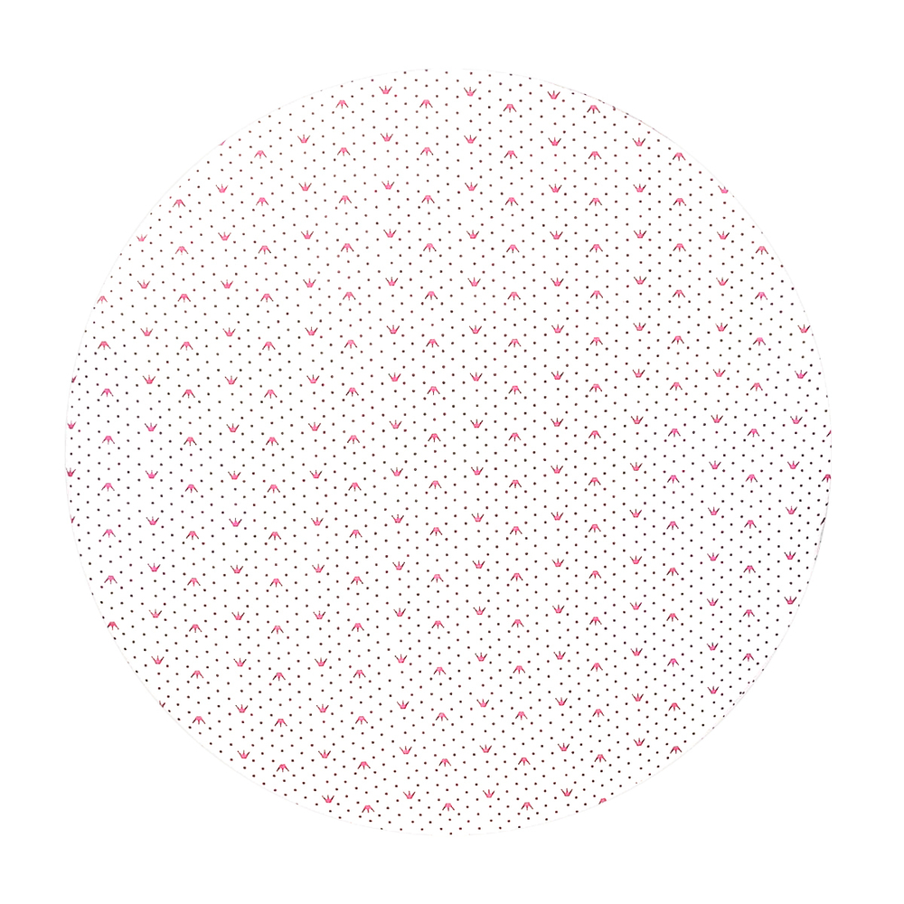 Набор постельных принадлежностей для круглой кроватки (d=75 см), розовый