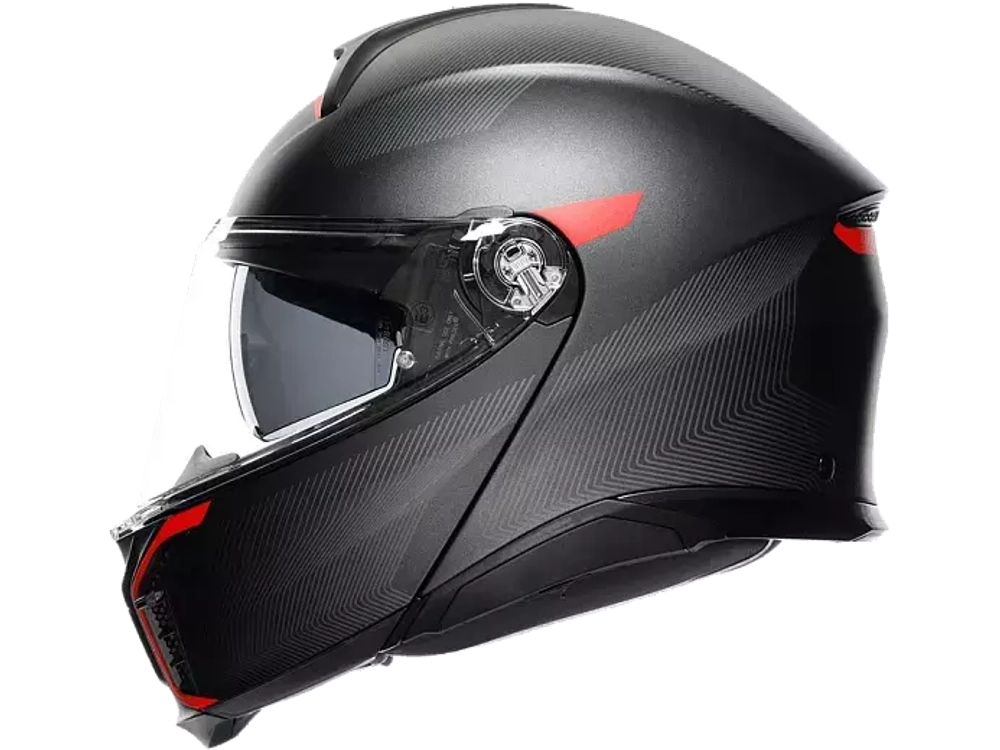 AGV TOURMODULAR FREQUENCY MATT GUNMETAL/RED