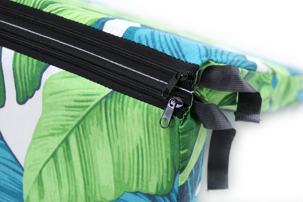 Мягкий элемент  1600х500х50 поликоттон М101-МТ013 арт.Стандарт-2,Стандарт М, Пилот,Сплит,Вираж (цвет ткани ткань Монстера (листья) рис.листья "Garden story"