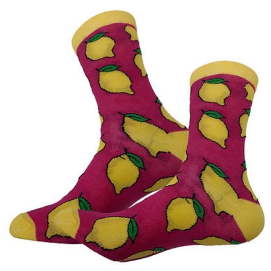 Носки "Лимоны", р-р 36-40 (розовый)