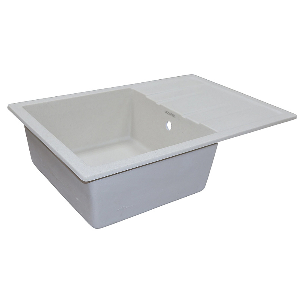 Кухонная мойка AZARIO Rio 750x505x185 искусственный мрамор, с "крылом", сифон в комплекте, цвет бежевый (CS00105226)