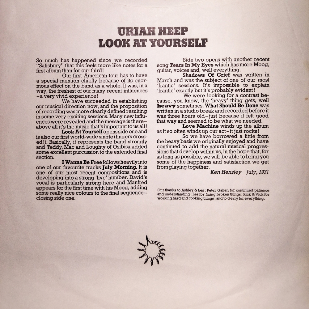Uriah Heep / Look At Yourself (LP)