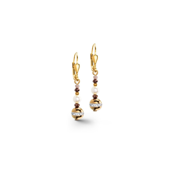 Серьги Coeur de Lion Brown-Gold 4349/20-1116