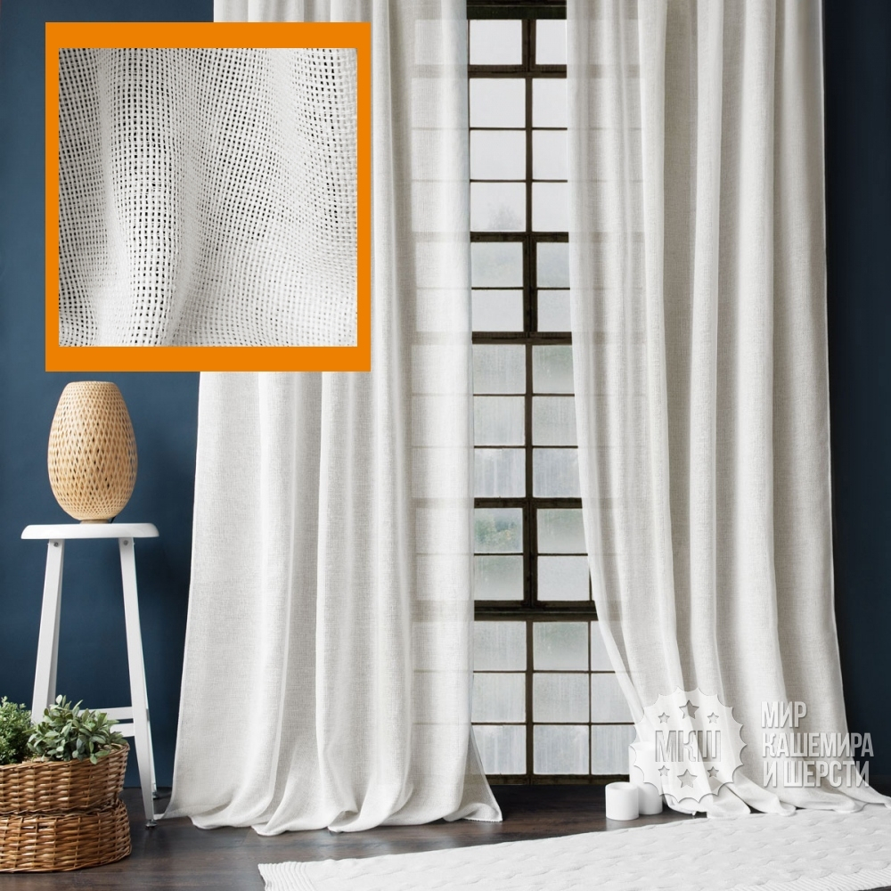 Готовые шторы для гостиной ДЖЖУД (арт. BL01-276-01) - (140х270)х2 см. - айвори