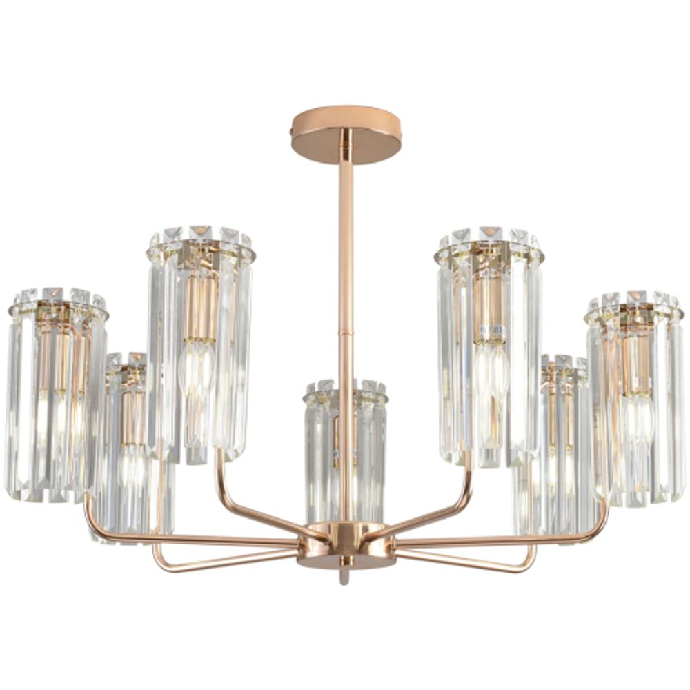 Люстра Rivoli   1064-305 5хЕ14 40 Вт хрусталь