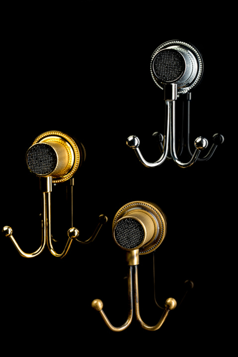 Boheme Крючок двойной ROYALE CRISTAL BLACK BR