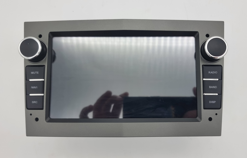 Магнитола для Opel Astra H, Antara, Corsa, Vectra, Zafira B (вниз, серая) - Carmedia KP-7132G-S10 (кнопки и крутилки) Android 12, ТОП процессор, 4Гб+64Гб, CarPlay, SIM-слот