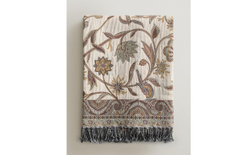 Zara Home плед из хлопка, зелёный, 140x190 см