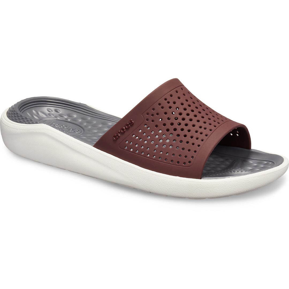 Шлепанцы Crocs LiteRide Slide Burgundy White