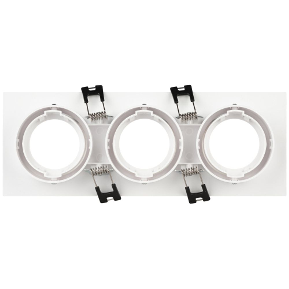 Светильник встраиваемый декоративный ЭРА KL92-3 WH под лампу MR16 GU5.3 белый пластиковый