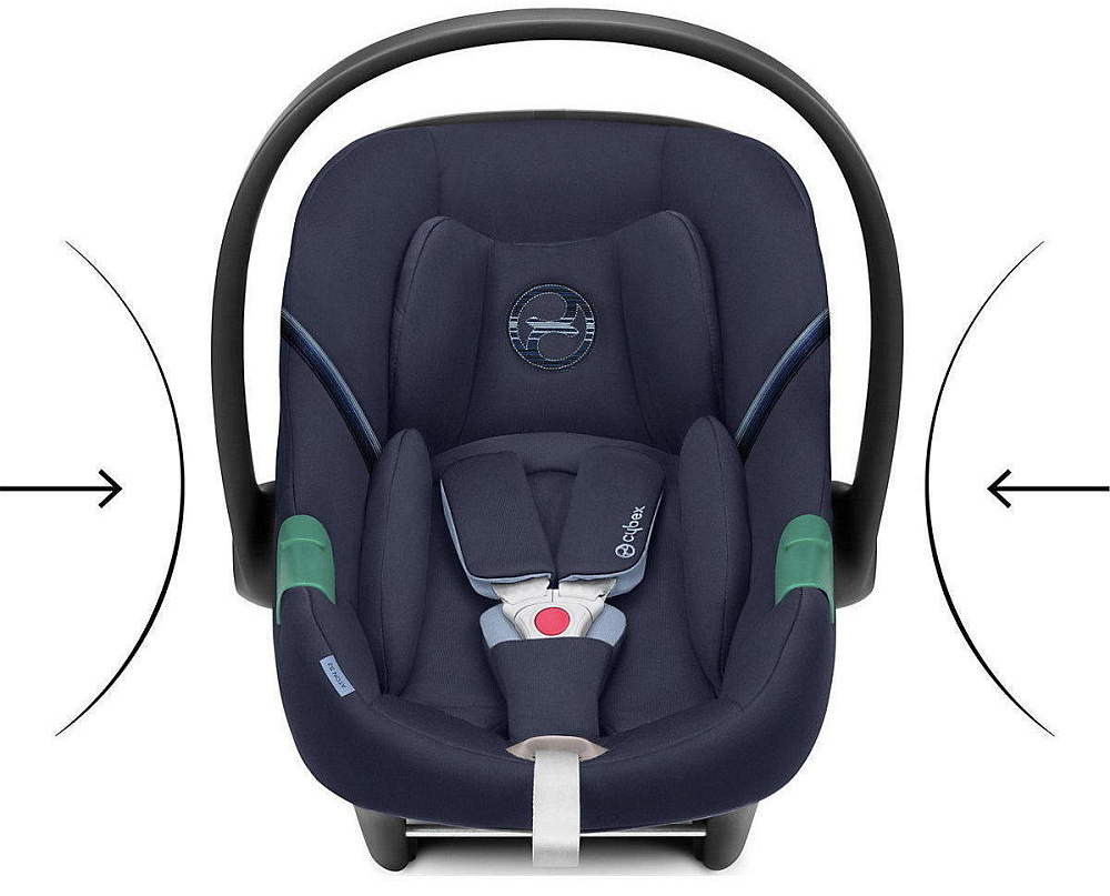 Коляска Cybex Balios S Lux BLK complete Aton S2 Ocean Blue 3 в 1 Moon Black с дождевиками