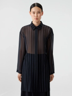 Удлиненная рубашка в полоску OLA OLA
