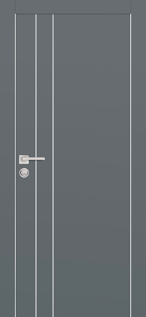 Дверь PX-14 AL кромка с 2-х ст. / Цвет Графит / Двери PROFILO PORTE