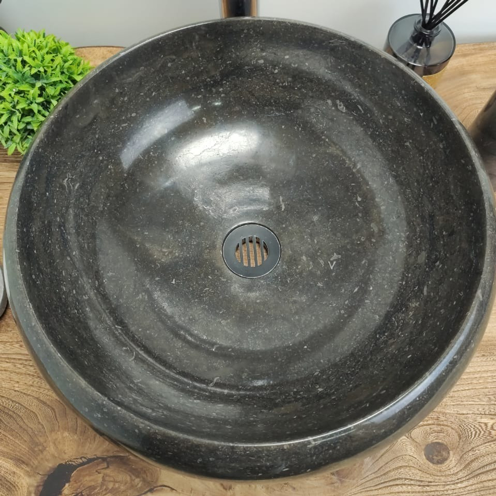 Раковина из мрамора Donut Black Medium DM-60345 45*45*15