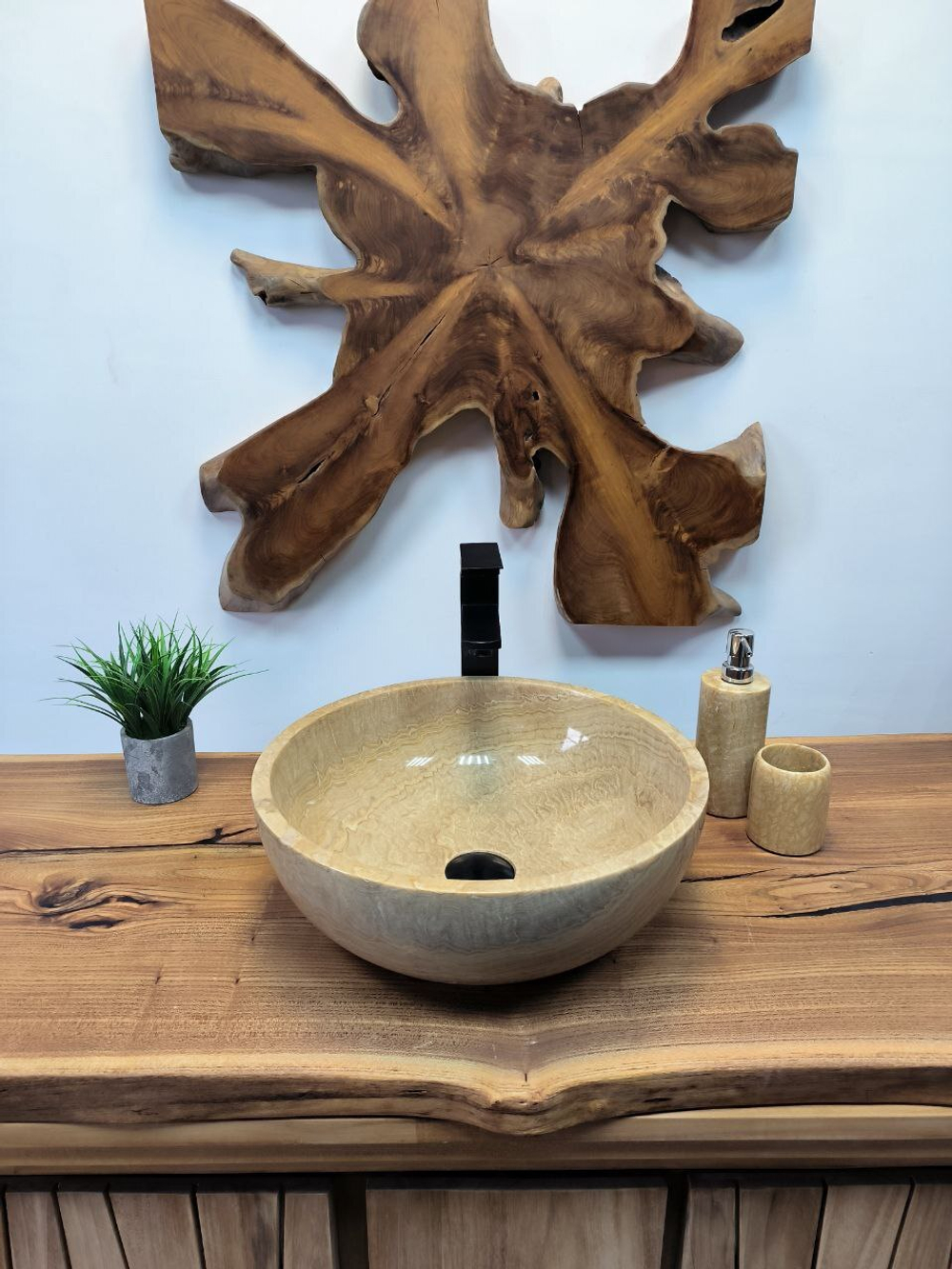 Раковина из оникса Bowl Sunset BO-65705 40*40*15 из натурального камня