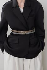 ТОНКИЙ РЕМЕНЬ С ЗАМОЧКОМ TAUPE|NUDE