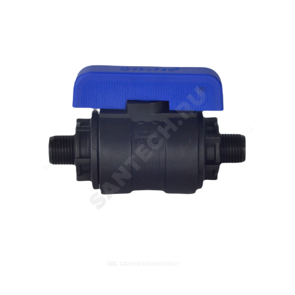 Кран шаровой компрессионный ПЭ Ду 16 1/2"x1/2" НР/НР Ру16 VALFEX 1210216012012