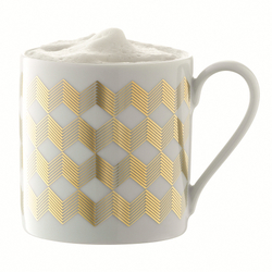 Кружка 340мл LSA International Signature Chevron золото
