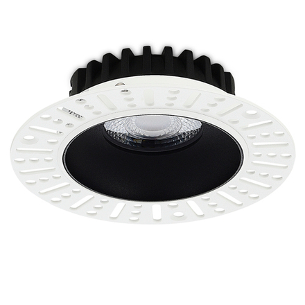 Светильник встраиваемый CRATER, 10W, 876Lm, 3000K, D126хH40мм, IP44, черный