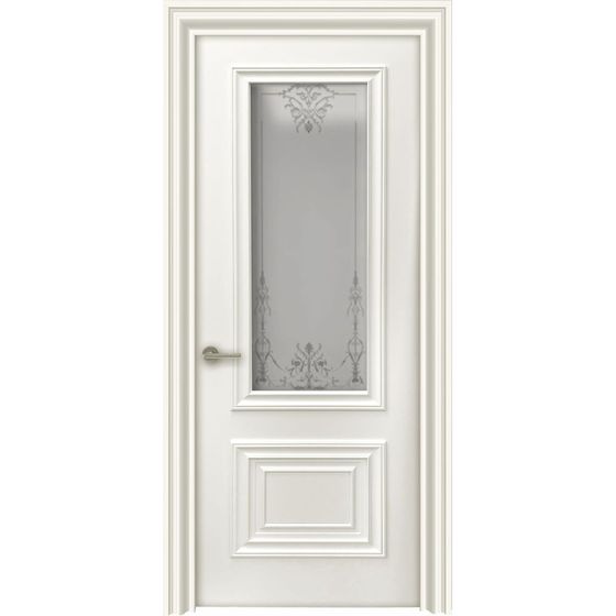 Цена на Межкомнатная дверь эмаль Прима Багет RAL 9010 остеклённая 1 Купить Межкомнатная дверь эмаль Прима Багет RAL 9010 остеклённая 1