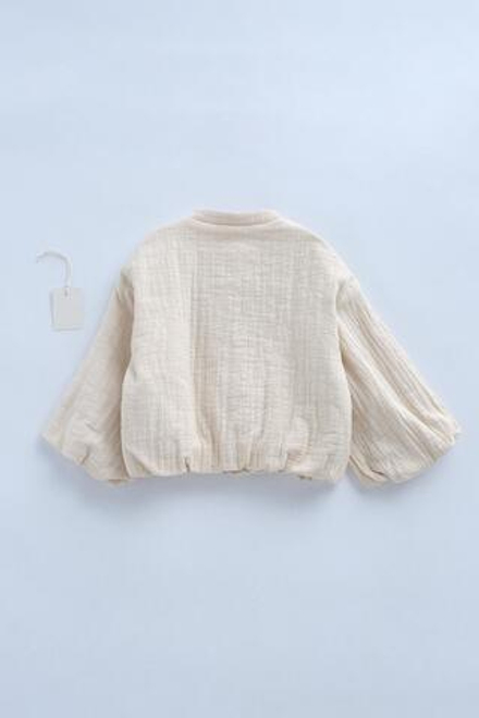 ZARA СТЕГАНАЯ КУРТКА С БАНТАМИ — TIMELESZ, ЭКРЮ