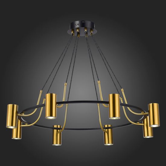 SL1215.403.08 Светильник подвесной ST-Luce Черный, Латунь/Латунь GU10 8*5W 4000K TALIA