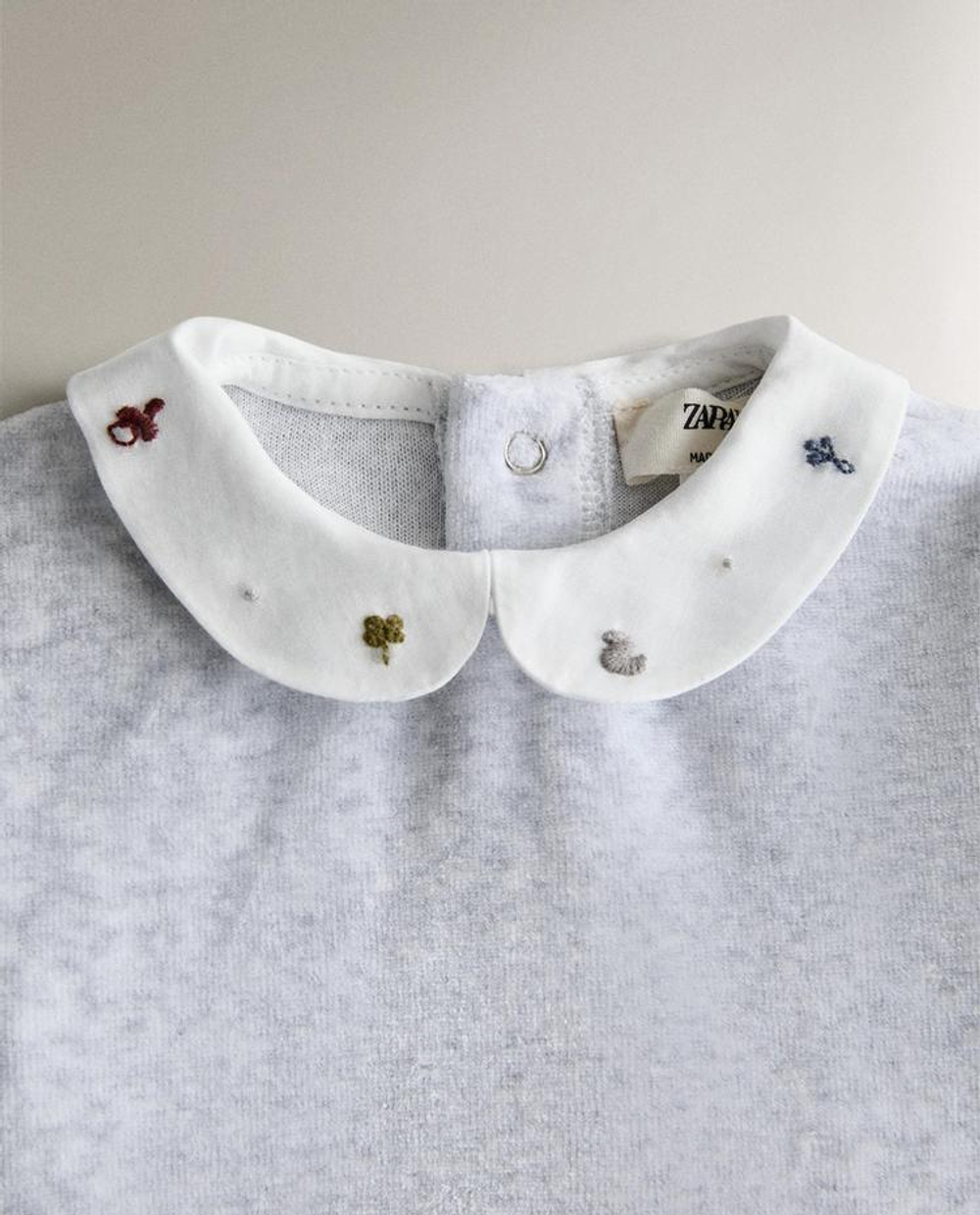 ZARA HOME ДЕТСКИЙ КОМБИНЕЗОН С ПРИНТОМ, СЕРЫЙ