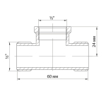 Тройник 1/2'' нар/вн/нар VRT® никель