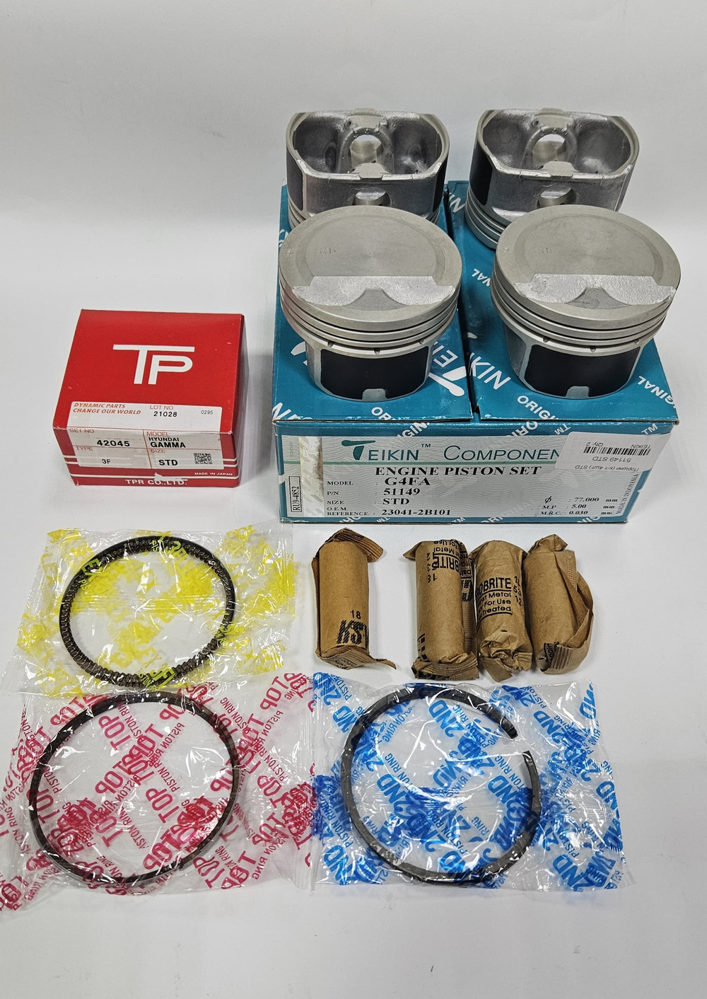 Поршни Teikin с кольцами TP STD G4FA