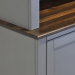 Буфет деревянный с 4 дверями Лэйквью 155х41х202 см с подсветкой, из натуральной сосны