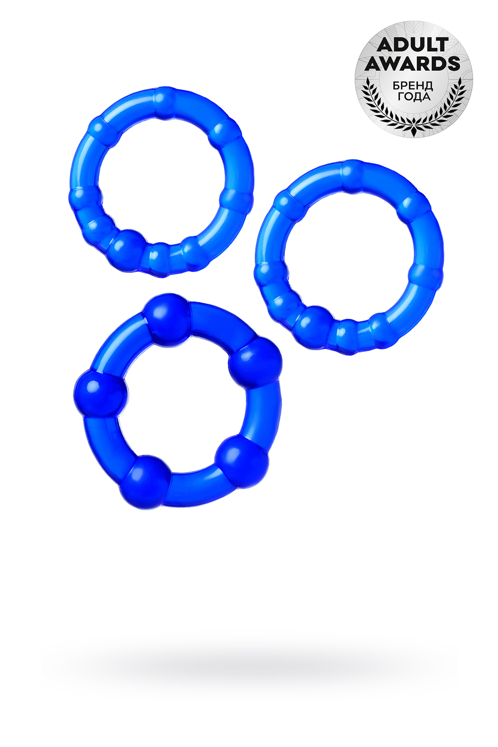 Набор колец TOYFA A-toys, TPE, синий,  3,5/3/2 см