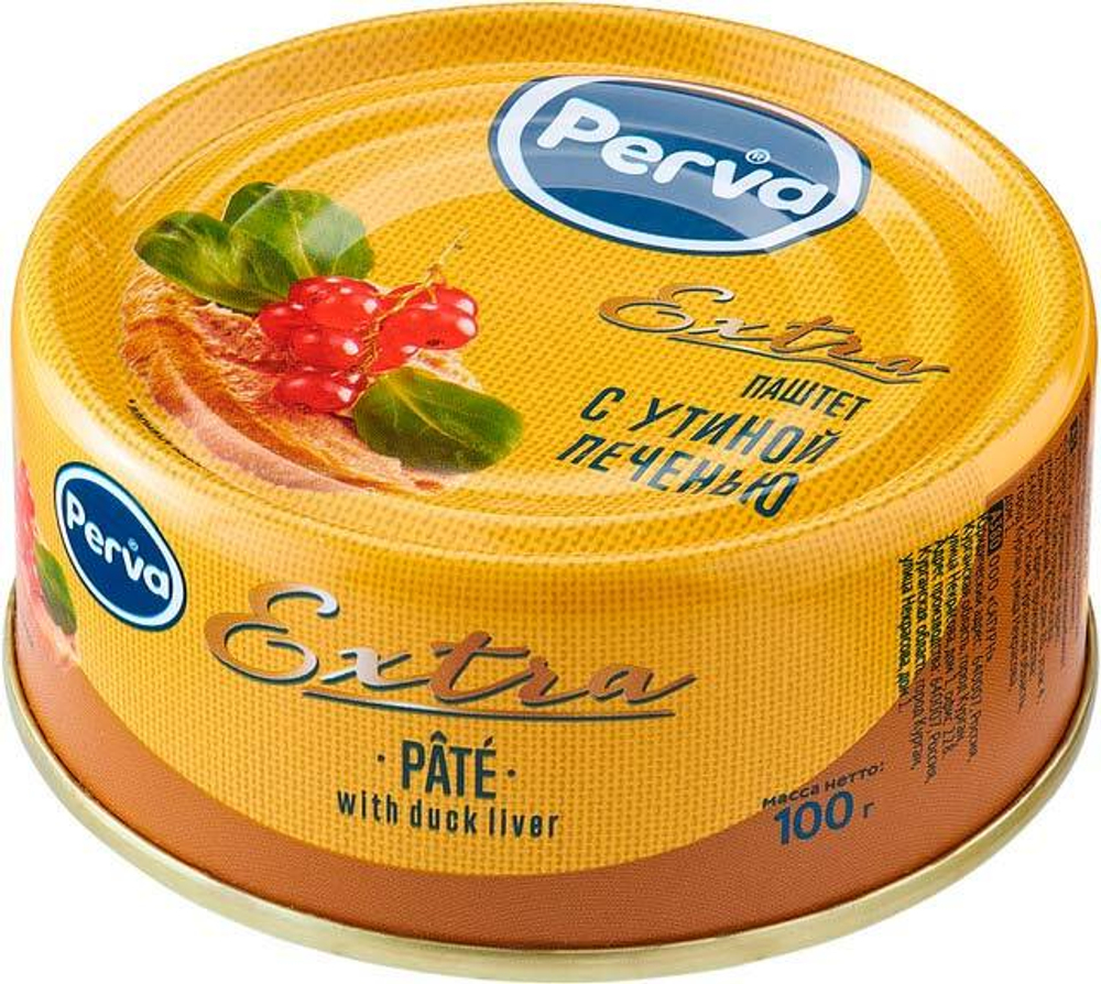 Паштет Perva Extra с утиной печенью ключ 100 г