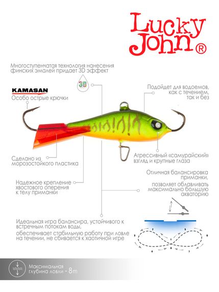 Балансир Lucky John BALTIC 4 40мм/301RT