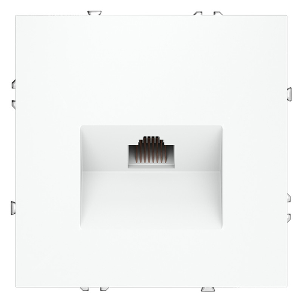 Розетка компьютерная встраиваемая VOLTUM S70 RJ45 кат.6, (белый матовый)