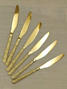 Набор столовых ножей 6 шт. из нержавеющей стали "Рельеф"