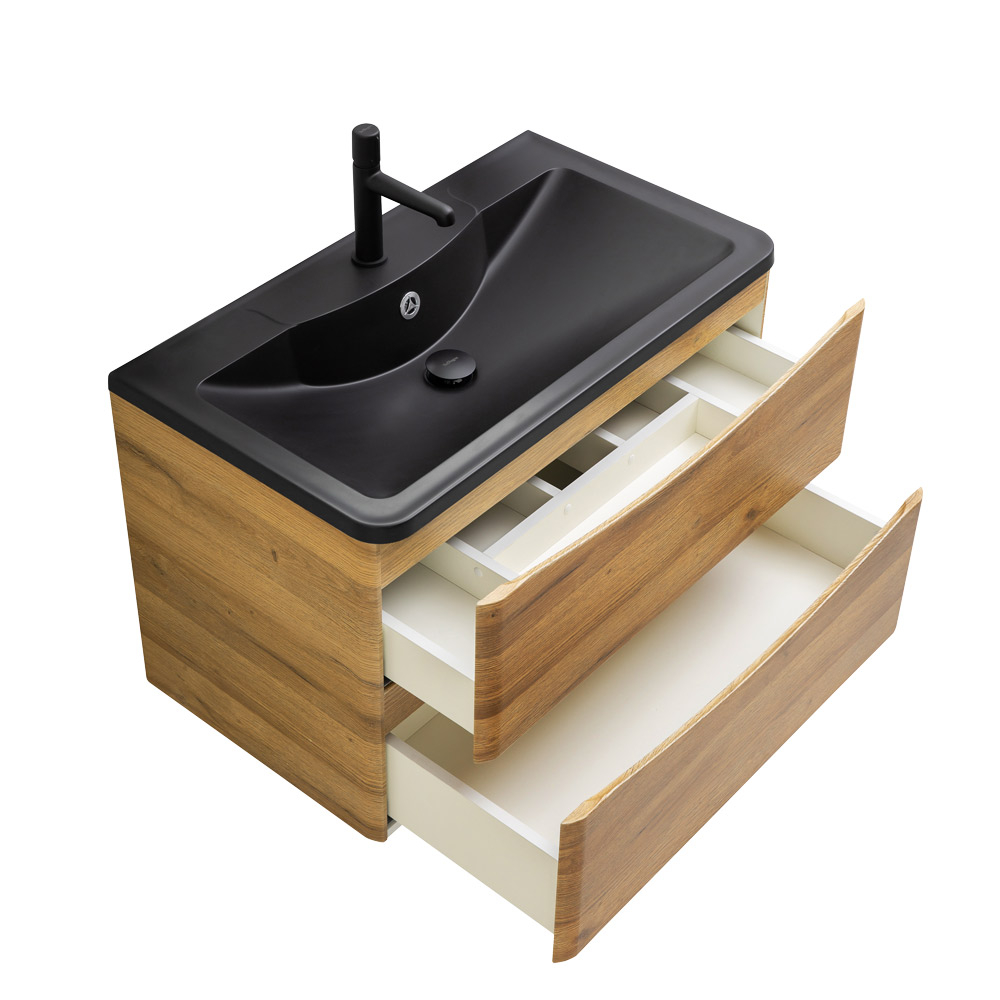 Мебель для ванной комнаты подвесная BelBagno ACQUA-800-2C-SO-RR 80см Rovere Rustico