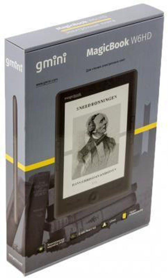 Электронная книга Gmini MagicBook W6HD 6" E-Ink Pearl 4Gb + чехол, арт. 10415
