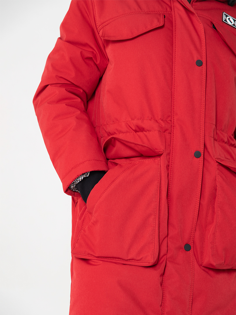 Парка женская зимняя куртка город горький красная