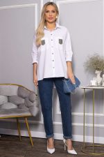 Рубашка хлопковая Аристократка НЬЮ (белая) Б14483-10М LT Collection