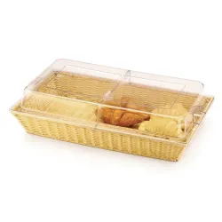 Крышка для корзины 1/1 54*33*6,5 см откидная на 1/2 поликарбонат P.L.