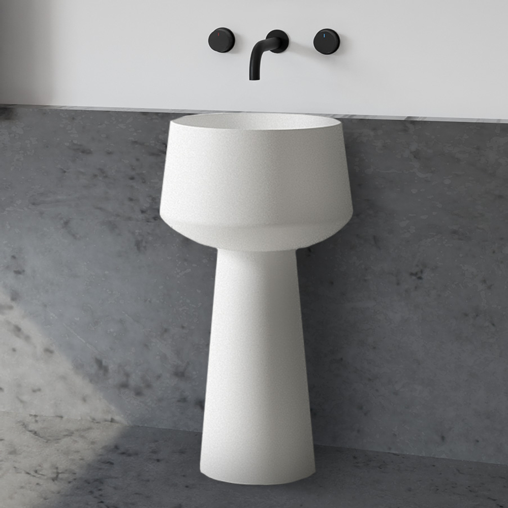 Раковина отдельностоящая ABBER Stein AS2508-H белая матовая