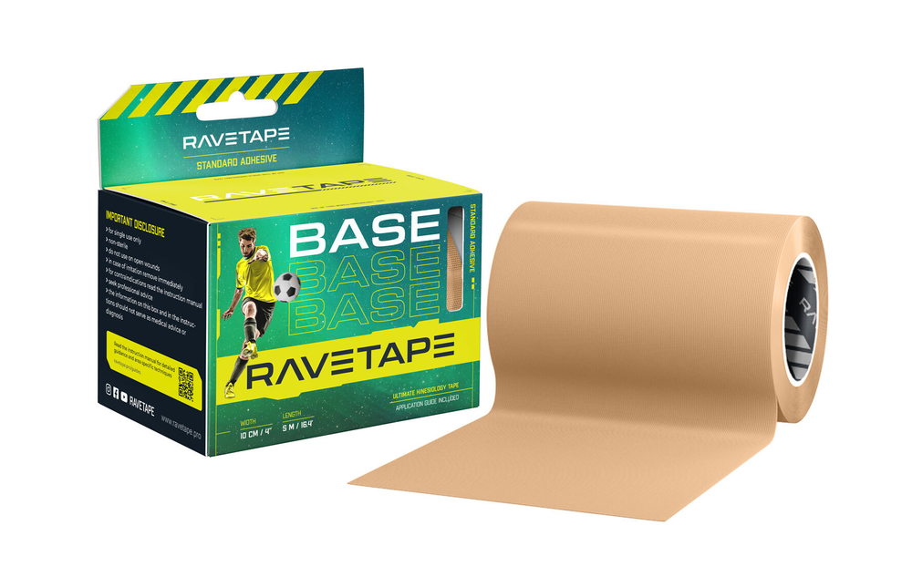 Кинезиотейп RaveTape BASE 10×5 — Телесный (BEIGE)
